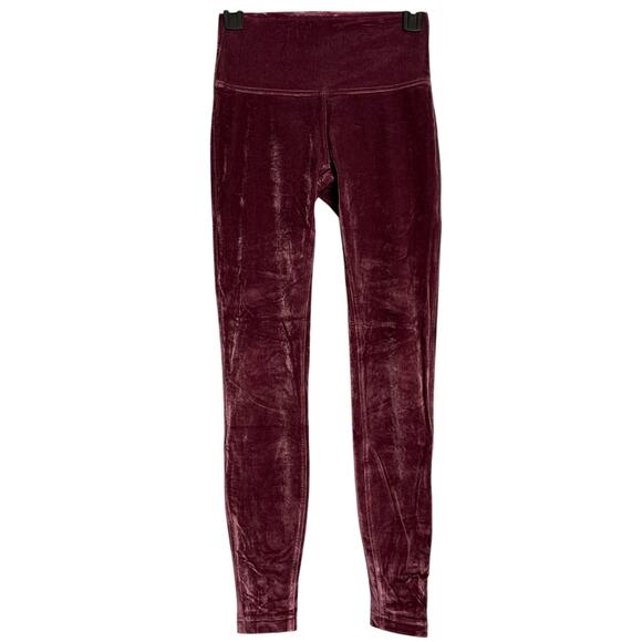Lululemon Wunder Lounge High-Rise Tight 28" Soft Velvet SIZE 6 Garnet Legging - Picture 1 of 7